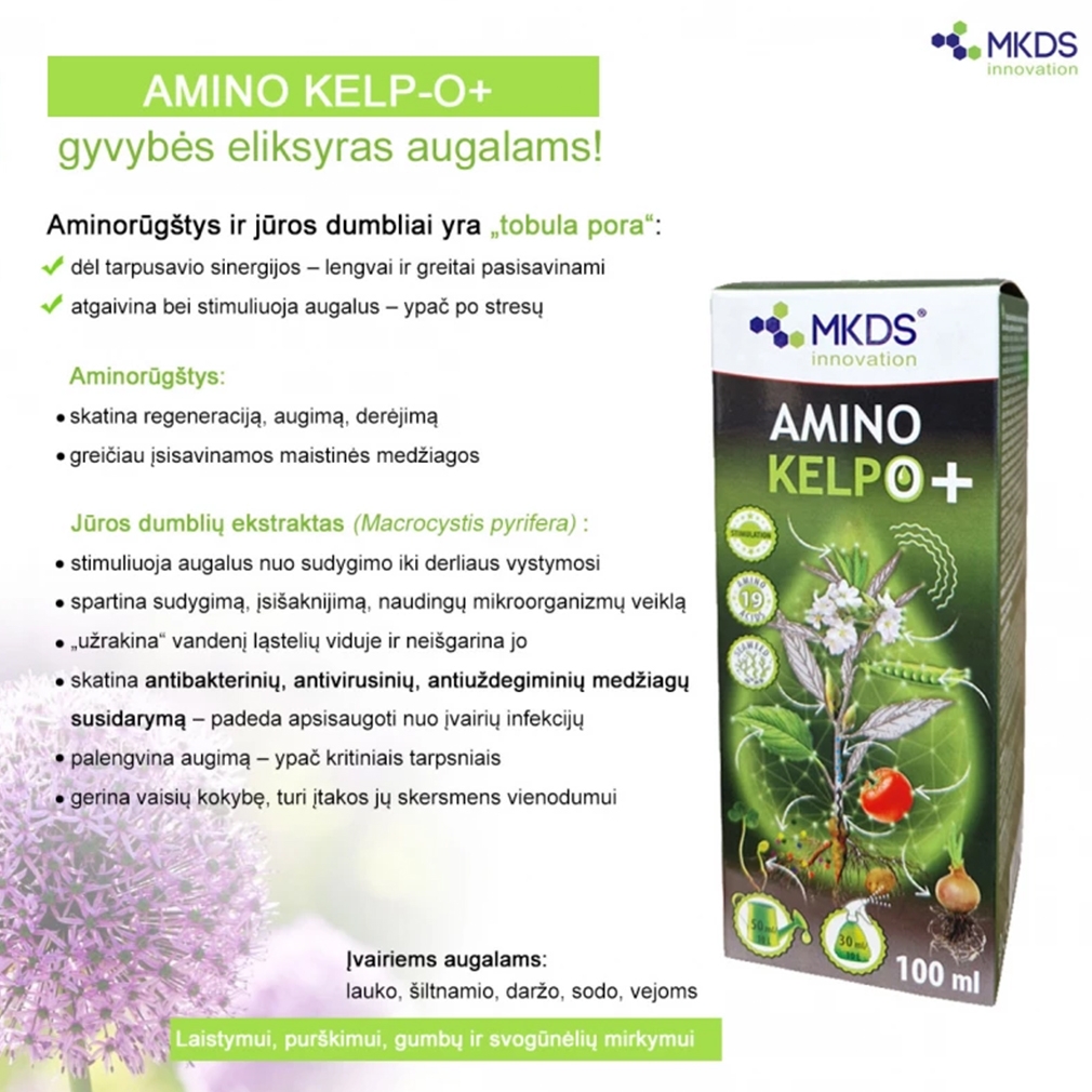 AMINO KELP-O+ aminorūgštys su dumblių ekstraktu, 100 ml kaina internetu