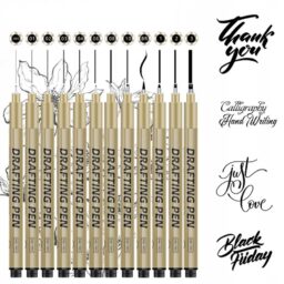„Art Walker Drafting Pen“ techninių rašiklių rinkinys 12 vnt. kaina internetu
