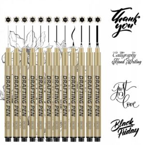 „Art Walker Drafting Pen“ techninių rašiklių rinkinys 12 vnt. kaina internetu
