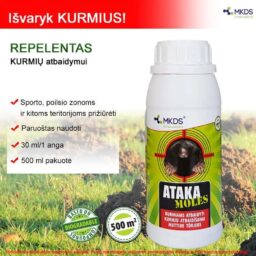 Ataka moles repelentas kurmiams atbaidyti, 500 ml kaina internetu