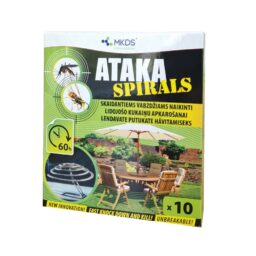Ataka spirals insekticidas nuo uodų, 10 vnt kaina internetu