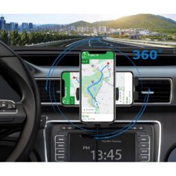 Automobilinis telefono laikiklis su belaidžiu įkrovimu (IQ / Qi) kaina internetu