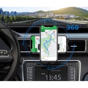 Automobilinis telefono laikiklis su belaidžiu įkrovimu (IQ / Qi) kaina internetu