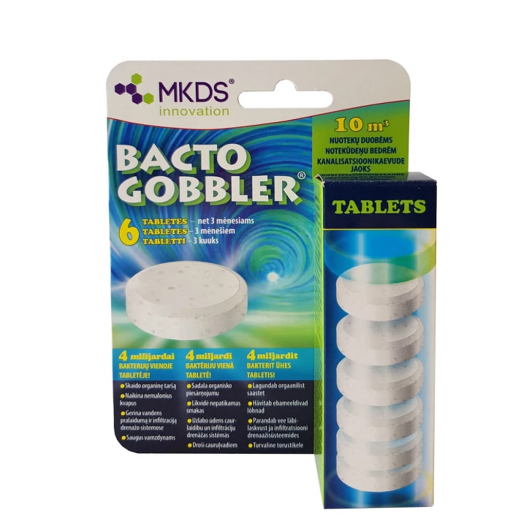 BACTO GOBBLER bakterijų tabletės nuotekoms kaina internetu
