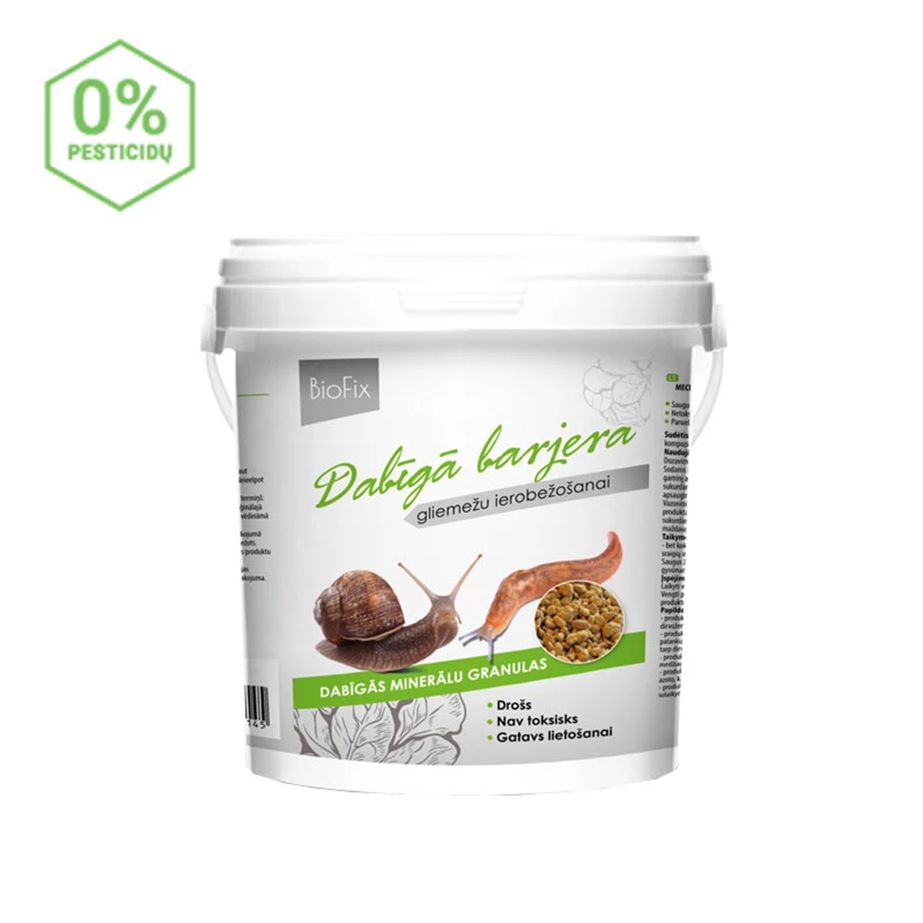 BIOFIX natūralus mechaninis barjeras nuo sraigių ir šliužų 1,5 kg kaina internetu