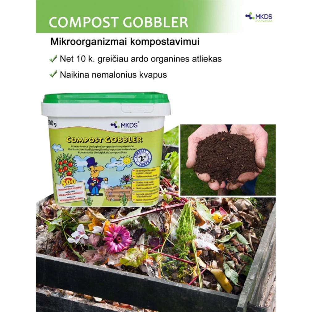 Compost Gobbler mikroorganizmai kompostavimui, 500 g kaina internetu