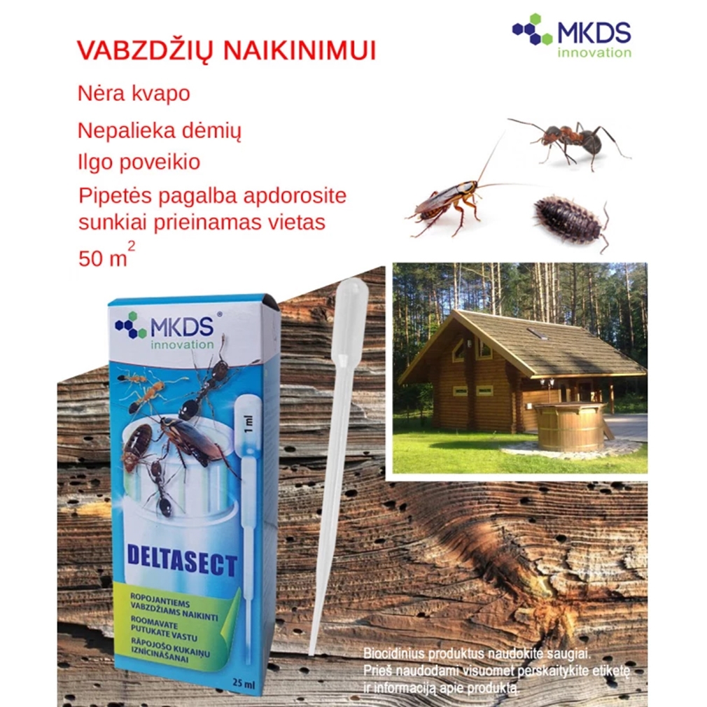 Deltasect biocidas-insekticidas, 25 ml kaina internetu