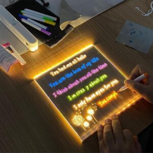 DIY LED piešimo lenta su šviečiančiu akrilo paviršiumi kaina internetu