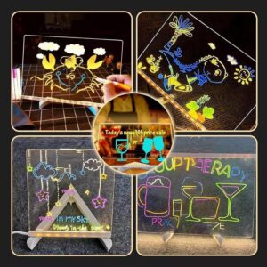 DIY LED piešimo lenta su šviečiančiu akrilo paviršiumi kaina internetu