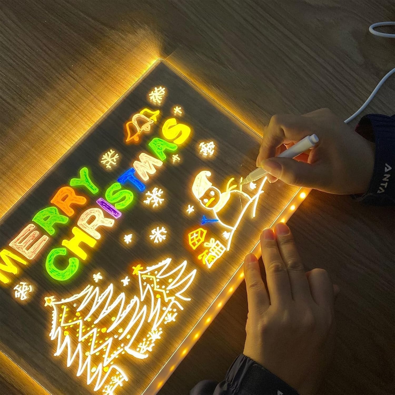 DIY LED piešimo lenta su šviečiančiu akrilo paviršiumi kaina internetu