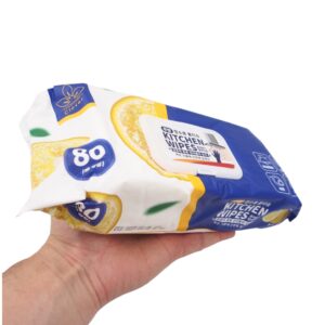 Drėgnos valymo servetėlės "Kitchen Wipes" kaina internetu