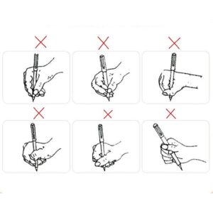 Ergonominis pieštuko laikiklis vaikams – 3 vnt. rinkinys kaina internetu