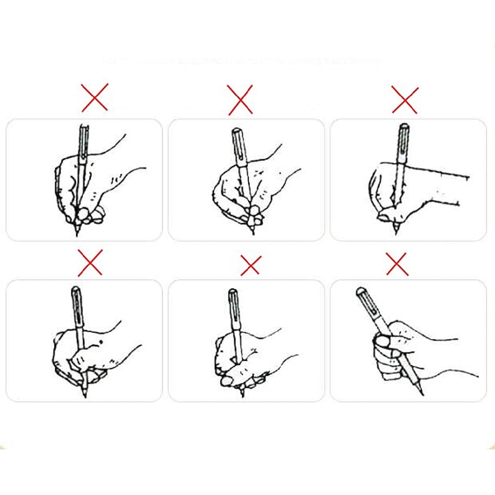 Ergonominis pieštuko laikiklis vaikams – 3 vnt. rinkinys kaina internetu