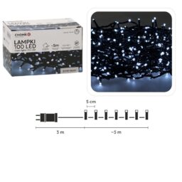 Kalėdinės LED girliandos, 100 LED, šaltai balta šviesa, 5 m kaina internetu