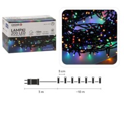 Kalėdinės LED girliandos, 200 LED, daugiaspalvės, 10 m kaina internetu