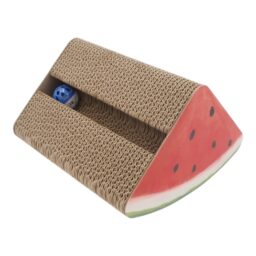 Kartoninė draskyklė katėms su žaisliuku, 25 x 18 x 8.5 cm kaina internetu