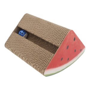 Kartoninė draskyklė katėms su žaisliuku, 25 x 18 x 8.5 cm kaina internetu