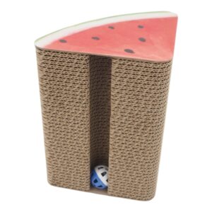 Kartoninė draskyklė katėms su žaisliuku, 25 x 18 x 8.5 cm kaina internetu