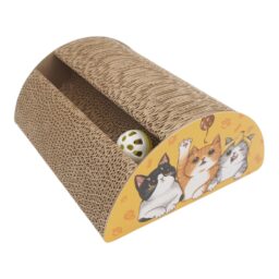 Kartono draskyklė katėms su žaisliuku, 25 x 23 x 11 cm kaina internetu