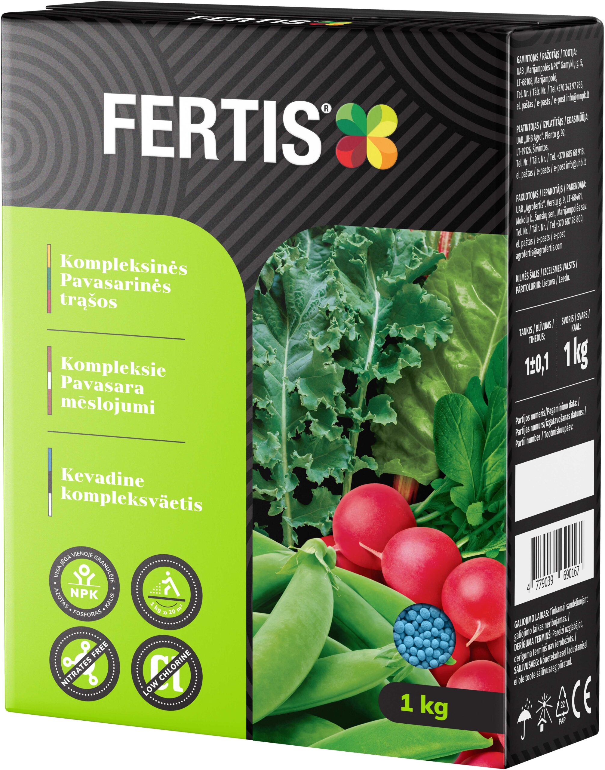 Kompleksinės Pavasarinės trąšos FERTIS , 1 kg kaina internetu