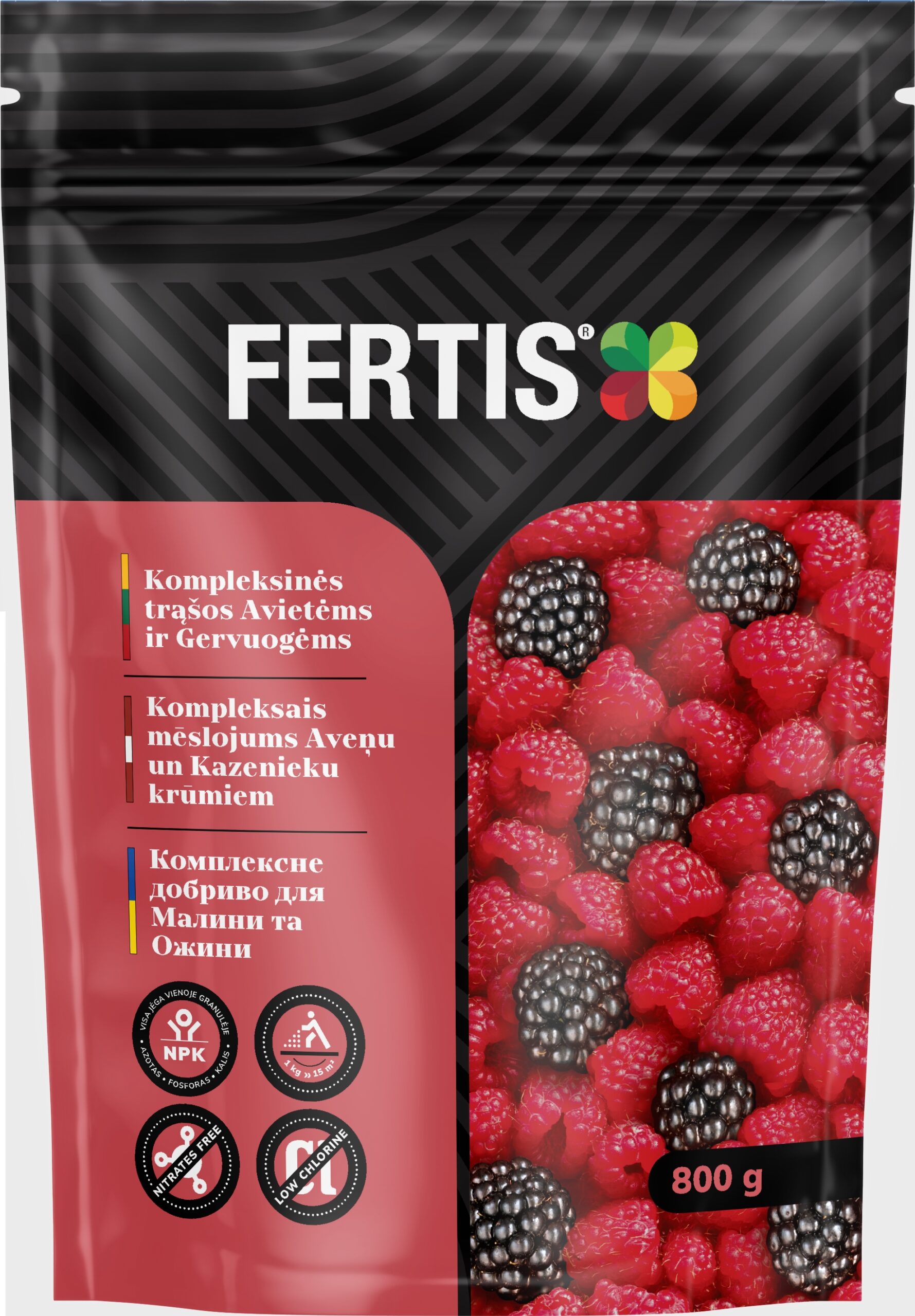 Kompleksinės trąšos Avietėms ir gervuogėms FERTIS, 800g kaina internetu