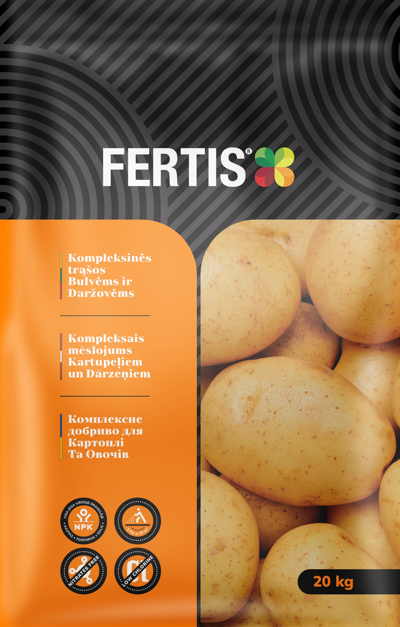 Kompleksinės trąšos Bulvėms ir daržovėms FERTIS, 20kg kaina internetu