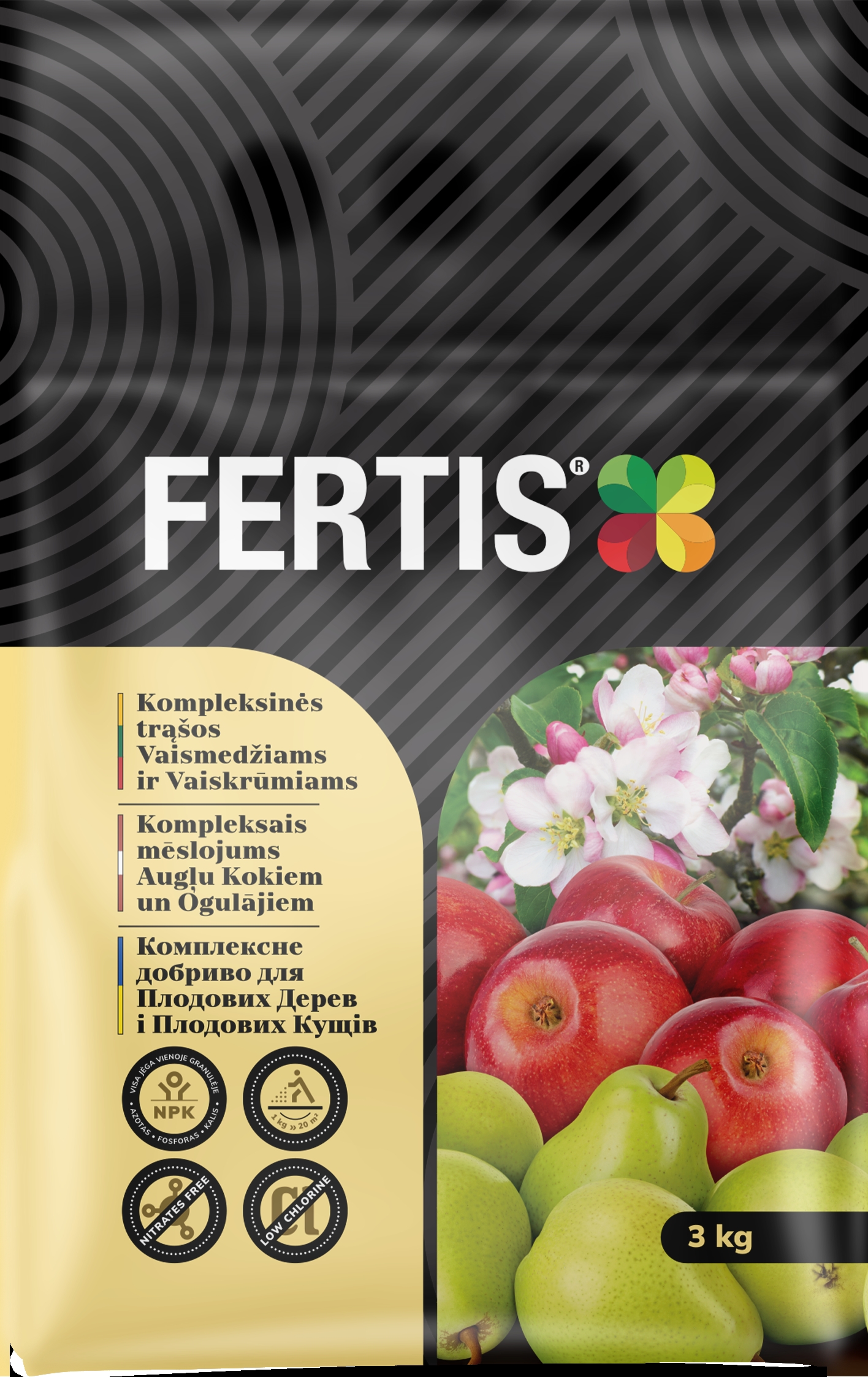 Kompleksinės trąšos Vaismedžiams ir vaiskrūmiams FERTIS, 3kg kaina internetu