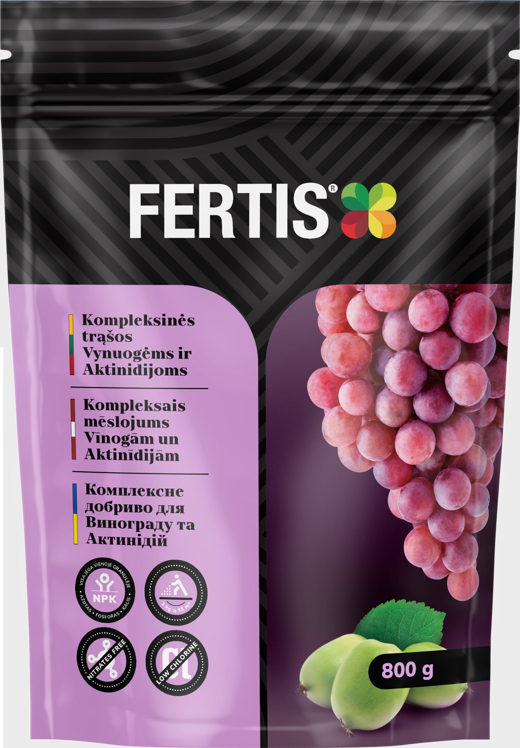 Kompleksinės trąšos Vynuogėms ir aktinidijoms FERTIS, 800g kaina internetu