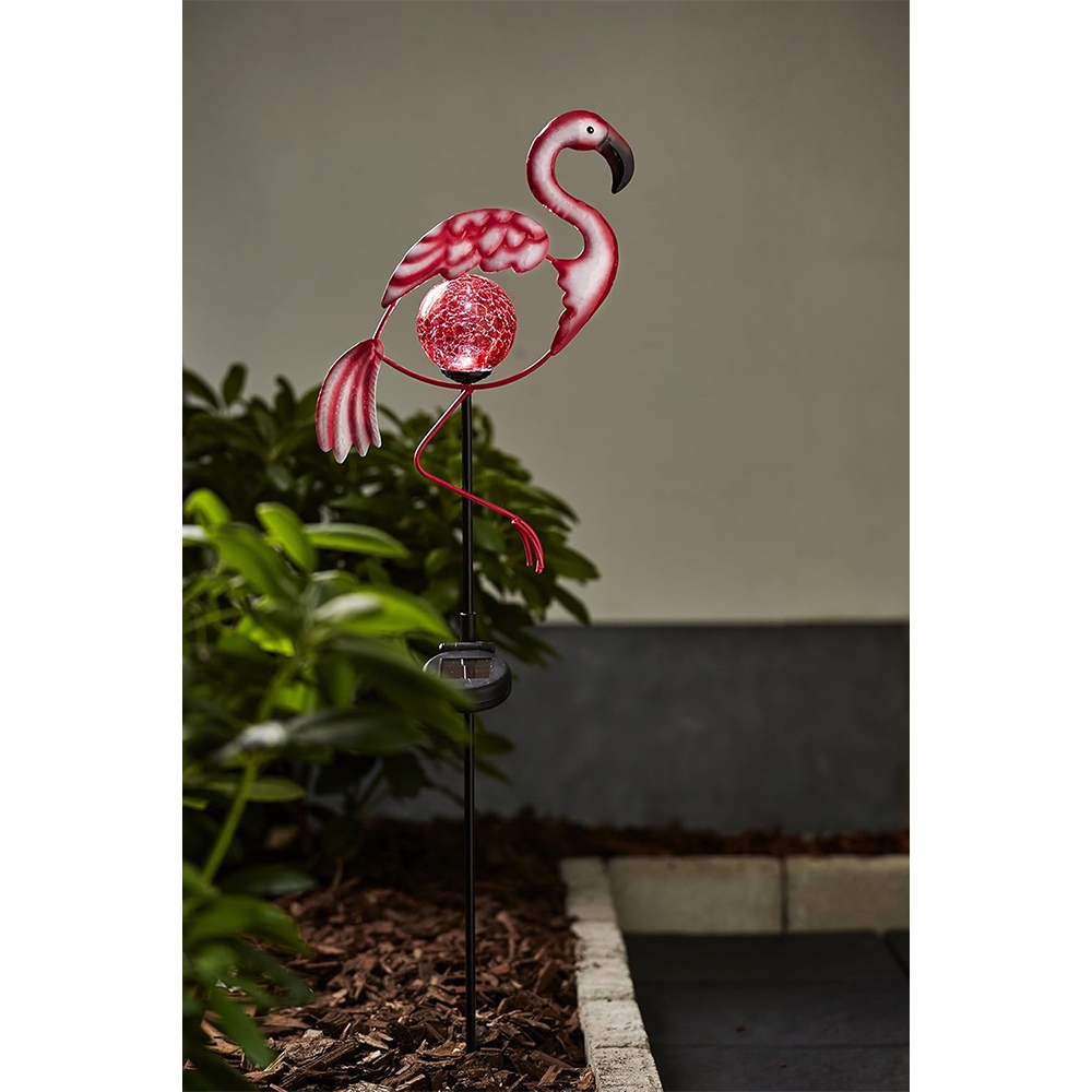 lauko LED lempa „Flamingo“ su saulės baterija (80 cm) kaina internetu