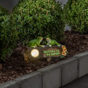 Lauko LED lempa „Frogy“ su saulės baterija (24 × 14 cm) kaina internetu