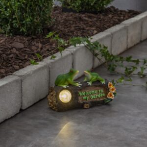 Lauko LED lempa „Frogy“ su saulės baterija (24 × 14 cm) kaina internetu