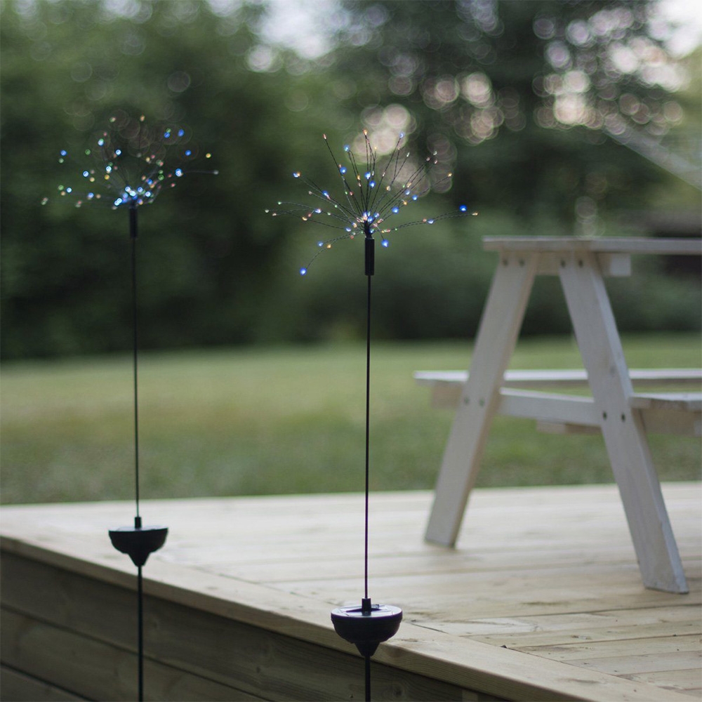 Lauko LED lemputė „Firework“ su saulės baterija (100 cm) kaina internetu