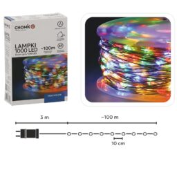 LED girlianda 1000 LED, 100 m, multikolor kaina internetu