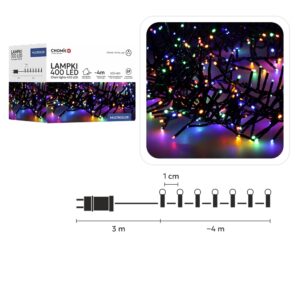LED girlianda 400 LED, 4 m, multikolor kaina internetu