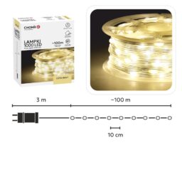 LED girlianda „Micro Wire Light“ 1000 LED, šiltai balta, 100 m kaina internetu