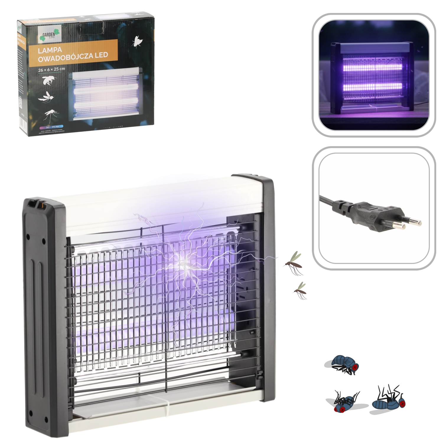 LED lempa nuo vabzdžių 26 × 6 × 25 cm kaina internetu