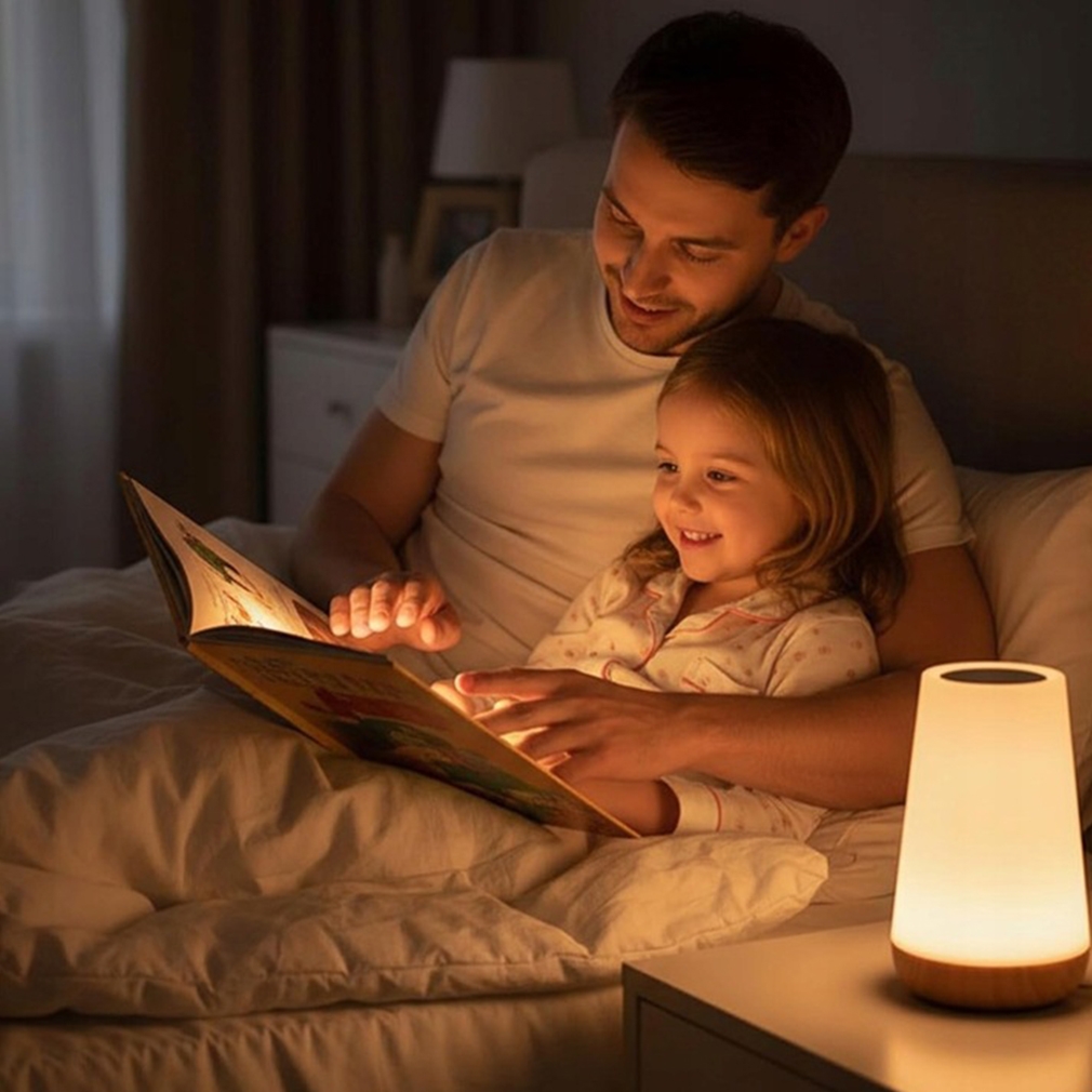 LED naktinė lempa su pulteliu ir lietimui jautriu valdymu kaina internetu