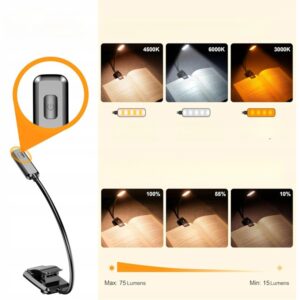 LED skaitymo lempa su spaustuku – patogiam skaitymui bet kur kaina internetu