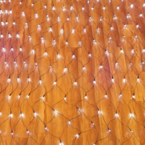 LED švieselių užuolaida–tinklas 320 LED, 3x2 m, šaltai balta kaina internetu
