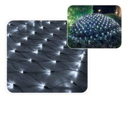 LED švieselių užuolaida–tinklas 320 LED, 3x2 m, šaltai balta kaina internetu