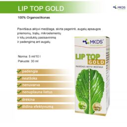 Lip top gold, 30 ml, augalų apsaugos produktų lipnumui padidinti kaina internetu
