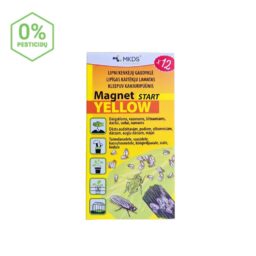 Magnet start yellow (7x14cm) baltasparnių, blakučių, amarų gaudyklės, 12 vnt kaina internetu