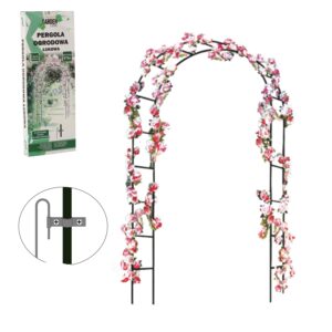 Metalinė sodo pergola vijokliniams augalams 140 × 38 × 240 cm kaina internetu