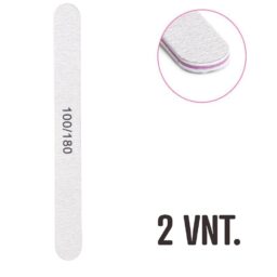 Nagų dildės 100/180 grit (2 vnt.) kaina internetu