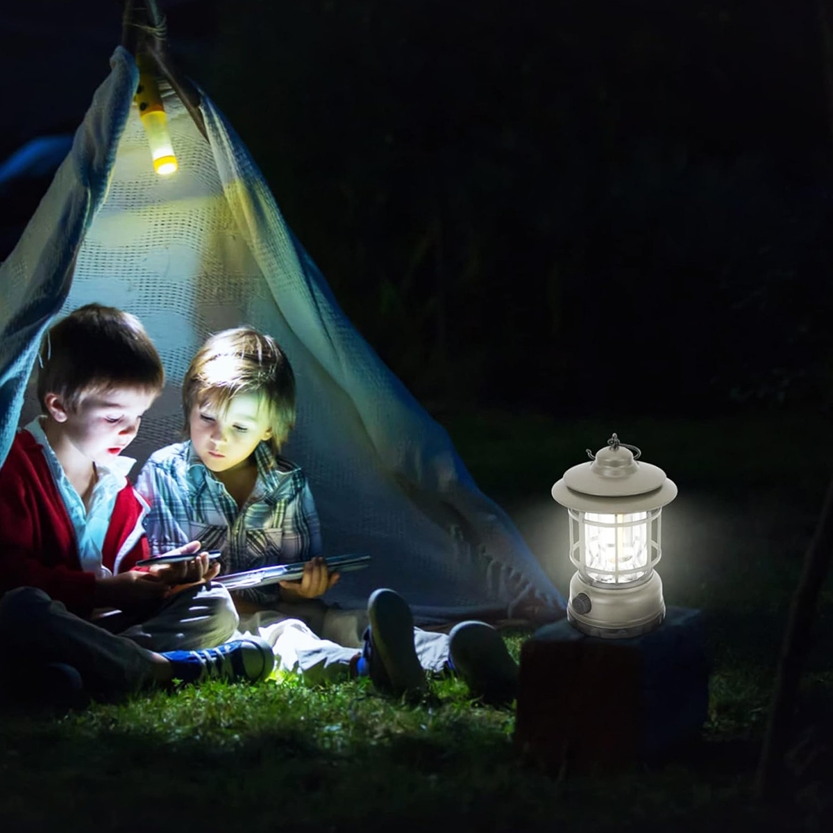 Nešiojama LED stovyklavimo lempa su pakabinimo kabliu (USB įkraunama) kaina internetu