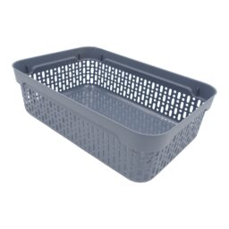 Plastikinė dėžė su dangčiu 40×30×13 cm PILKA kaina internetu