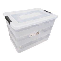 Plastikinė dėžė su dangčiu 55 L (59×39×34 cm) kaina internetu