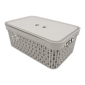 Plastikinė dėžutė su dangčiu, 30×20×13 cm BALTA kaina internetu