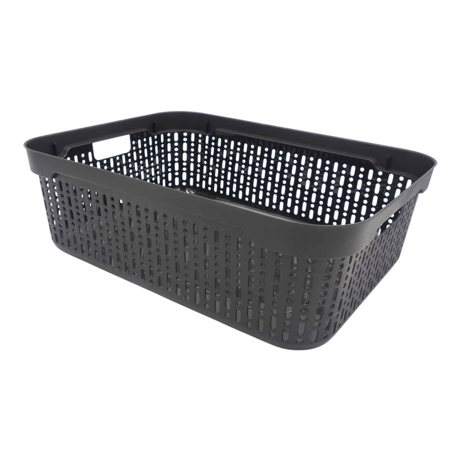Plastikinė dėžutė su dangčiu, 30×20×9 cm JUODA kaina internetu