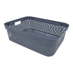 Plastikinė dėžutė su dangčiu, 30×20×9 cm PILKA kaina internetu
